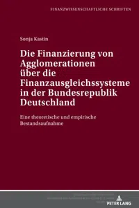 Die Finanzierung von Agglomerationen ueber die Finanzausgleichssysteme in der Bundesrepublik Deutschland_cover