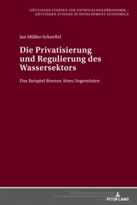 Die Privatisierung und Regulierung des Wassersektors_cover