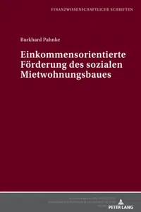 Einkommensorientierte Foerderung des sozialen Mietwohnungsbaues_cover