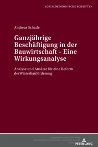 Ganzjaehrige Beschaeftigung in der Bauwirtschaft - Eine Wirkungsanalyse_cover