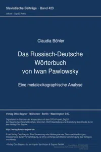 Das Russisch-Deutsche Woerterbuch von Iwan Pawlowsky_cover