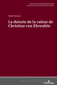 La théorie de la valeur de Christian von Ehrenfels_cover