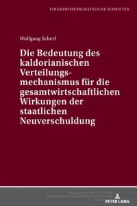 Die Bedeutung des kaldorianischen Verteilungsmechanismus fuer die gesamtwirtschaftlichen Wirkungen der staatlichen Neuverschuldung_cover