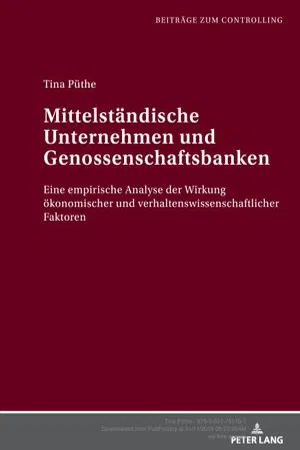 Mittelstaendische Unternehmen und Genossenschaftsbanken (Volume 15.0)