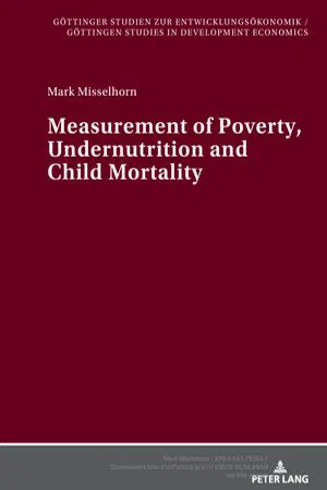 Measurement of Poverty, Undernutrition and Child Mortality (Volume 24.0)