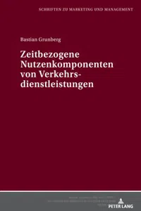 Zeitbezogene Nutzenkomponenten von Verkehrsdienstleistungen_cover