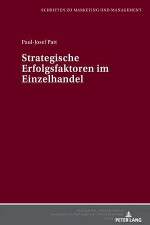 Strategische Erfolgsfaktoren im Einzelhandel (Volume 14.0)