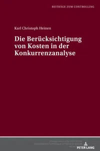 Die Beruecksichtigung von Kosten in der Konkurrenzanalyse_cover