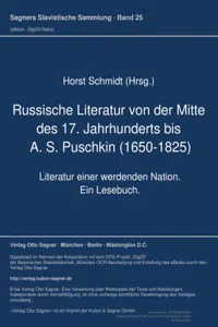 Russische Literatur von der Mitte des 17. Jahrhunderts bis A. S. Puschkin_cover