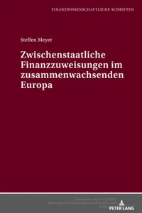 Zwischenstaatliche Finanzzuweisungen im zusammenwachsenden Europa_cover