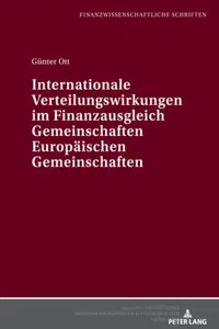 Internationale Verteilungswirkungen im Finanzausgleich der Europaeischen Gemeinschaften_cover