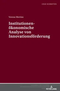 Institutionenoekonomische Analyse von Innovationsfoerderung_cover