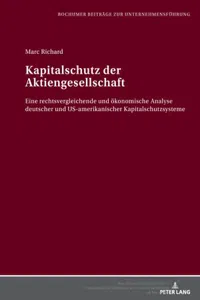 Kapitalschutz der Aktiengesellschaft_cover