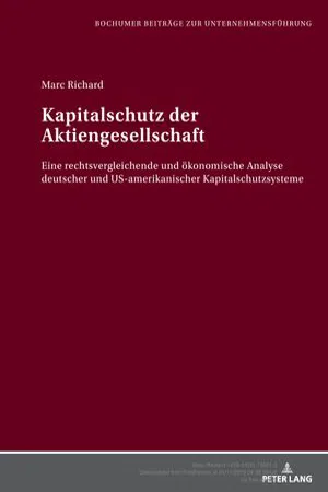 Kapitalschutz der Aktiengesellschaft (Volume 74.0)