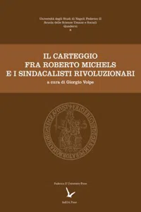 Il carteggio fra Roberto Michels e i sindacalisti rivoluzionari_cover