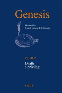 Genesis. Rivista della Società italiana delle storiche Vol. 1/2_cover