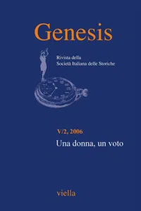 Genesis. Rivista della Società italiana delle storiche Vol. 5/2_cover