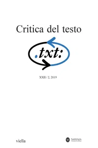 Critica del testo Vol. 22/2_cover