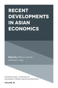 Recent Developments in Asian Economics_cover