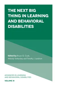 The Next Big Thing in Learning and Behavioral Disabilities_cover