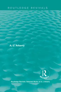 Routledge Revivals: Selected Works of A. J. Arberry_cover