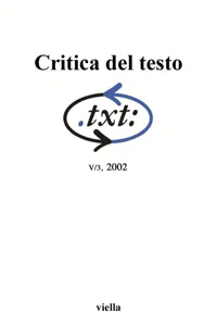 Critica del testo Vol. 5/3_cover