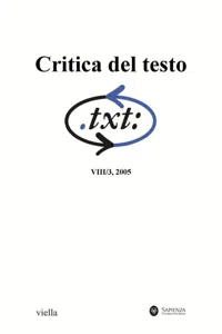 Critica del testo Vol. 8/3_cover