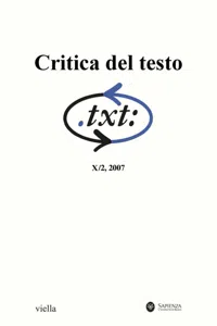 Critica del testo Vol. 10/2_cover