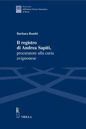 Il registro di Andrea Sapiti, procuratore alla curia avignonese