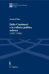 Delio Cantimori e la cultura politica tedesca_cover