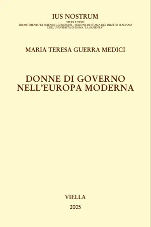 Donne di governo nell'Europa moderna