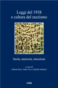 Leggi del 1938 e cultura del razzismo_cover