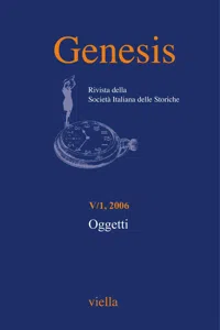 Genesis. Rivista della Società italiana delle storiche Vol. 5/1_cover