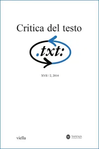 Critica del testo Vol. 17/2_cover