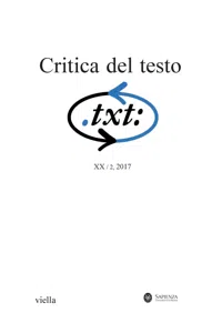 Critica del testo Vol. 20/2_cover