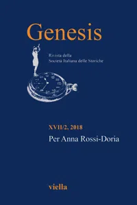 Genesis. Rivista della Società italiana delle storiche Vol. 17/2_cover