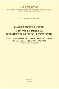 Universitates, censi e imposte dirette nel Regno di Napoli_cover