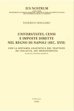 Universitates, censi e imposte dirette nel Regno di Napoli (sec. XVII)