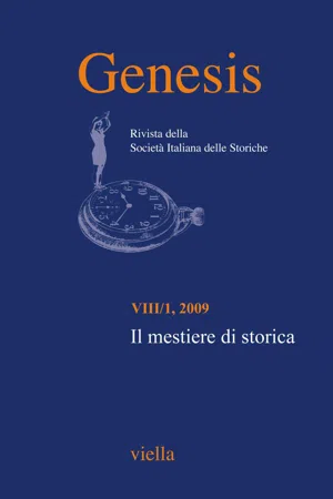 Genesis. Rivista della Società italiana delle storiche (2009) Vol. 8/1