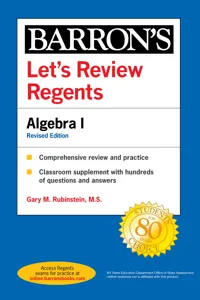 Let's Review Regents: Algebra I Revised Edition_cover