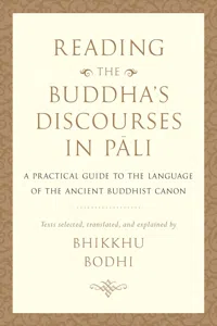 Reading the Buddha's Discourses in Pali_cover