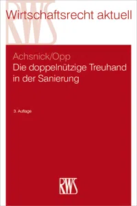 Die doppelnützige Treuhand in der Sanierung_cover