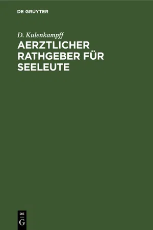 Aerztlicher Rathgeber für Seeleute