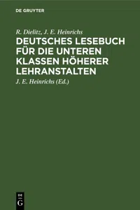 Deutsches Lesebuch für die unteren Klassen höherer Lehranstalten_cover