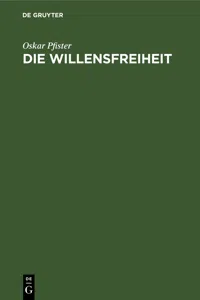 Die Willensfreiheit_cover