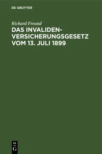 Das Invalidenversicherungsgesetz vom 13. Juli 1899_cover