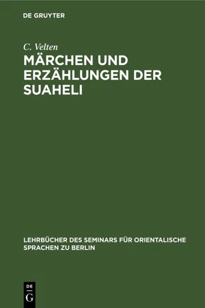 Märchen und Erzählungen der Suaheli