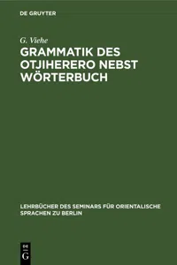 Grammatik des Otjiherero nebst Wörterbuch_cover