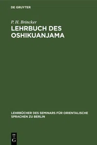 Lehrbuch des Oshikuanjama_cover