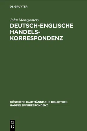 Deutsch-Englische Handelskorrespondenz